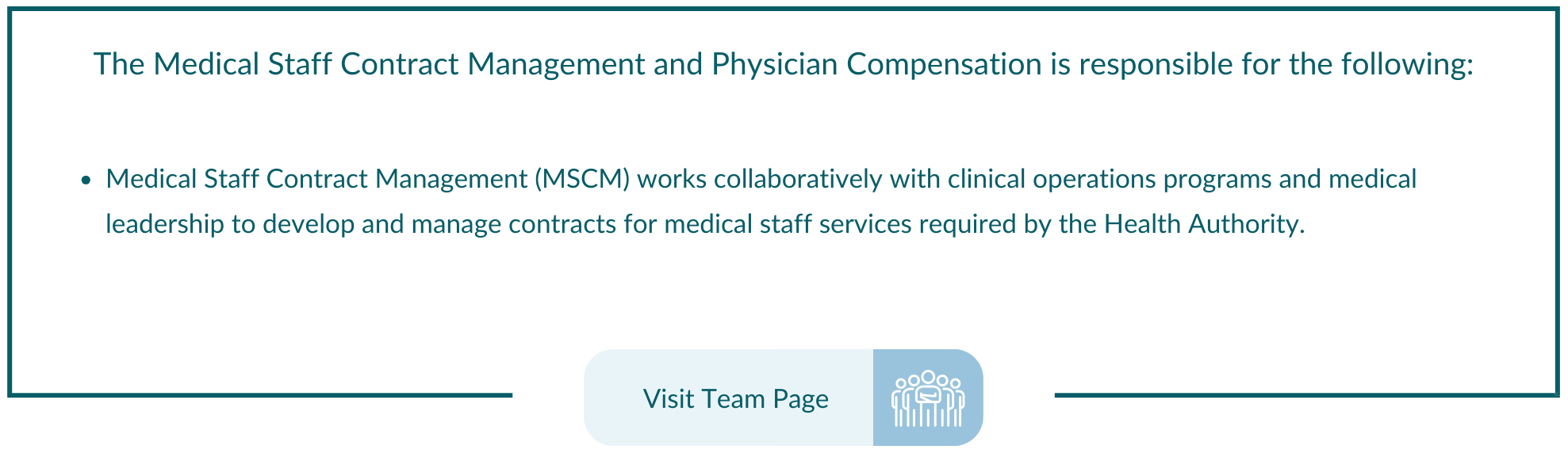 Medical Staff Contract Management and Physician Compensation