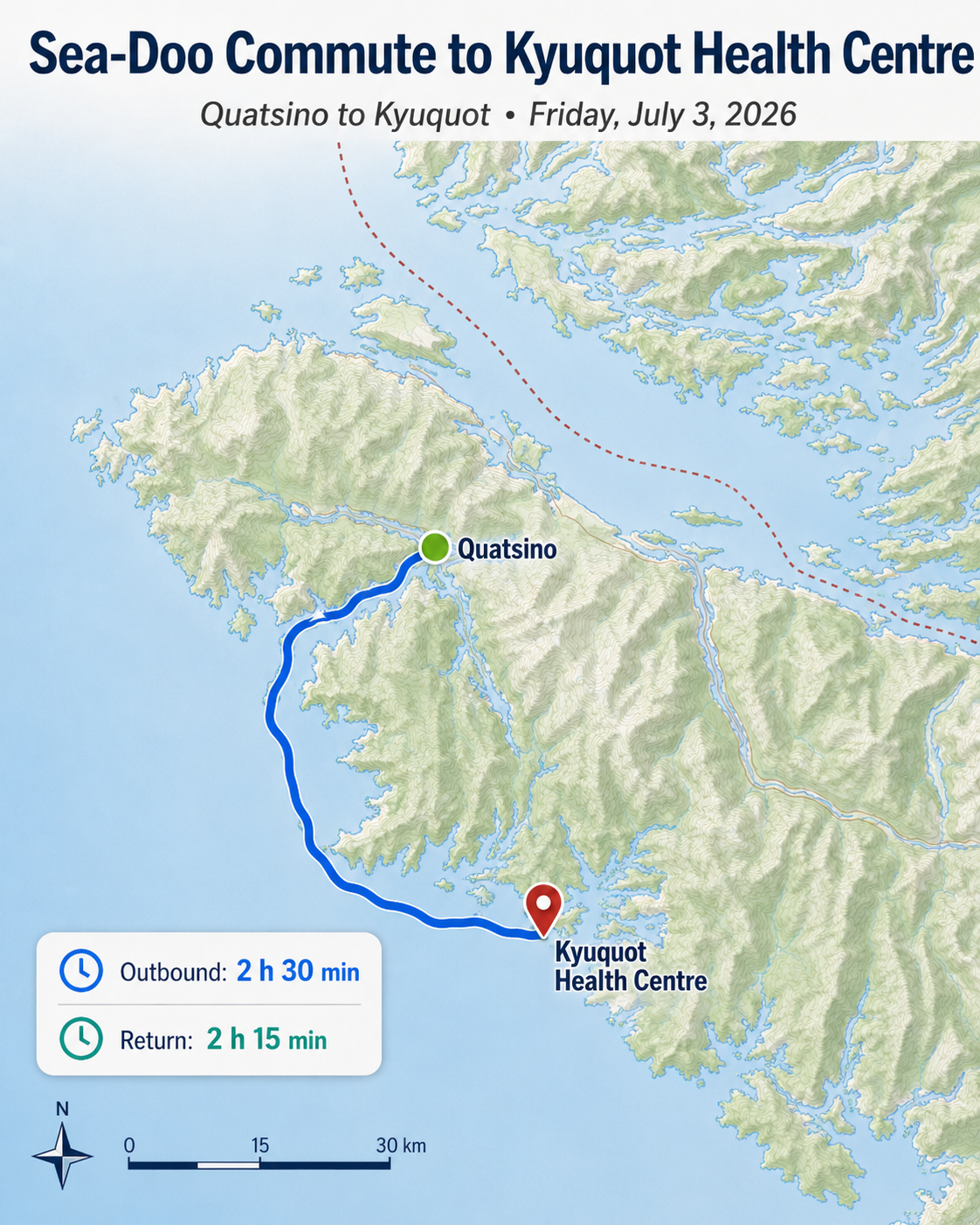 Sea-Doo route to Kyuquot Health Centre.png